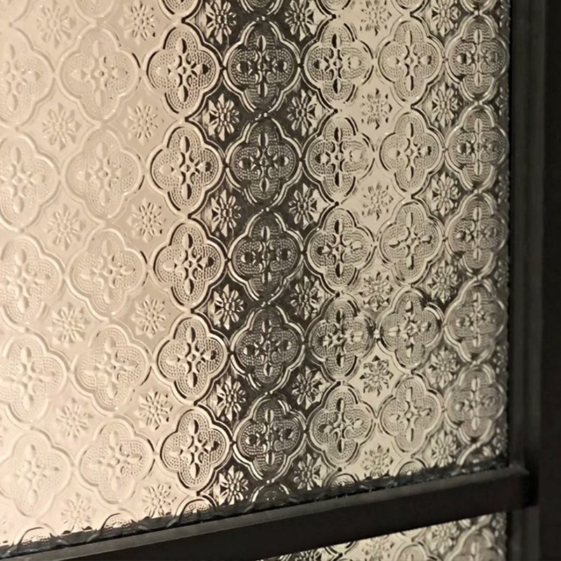 海棠花复古玻璃贴纸橱柜子装饰卫生间浴室磨砂窗户贴膜防窥防走光