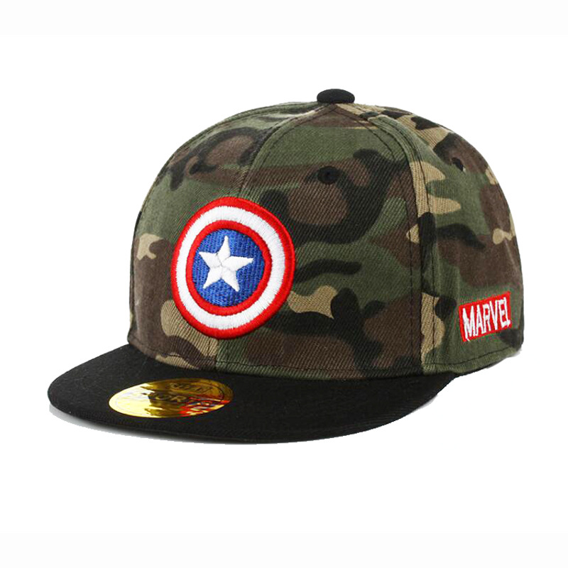 Children's Camouflage Five-Star Camouflage Hat Travel Student Baseball Cap Boys and Girls Fashion Performance Flat Brim Hip Hop Hat