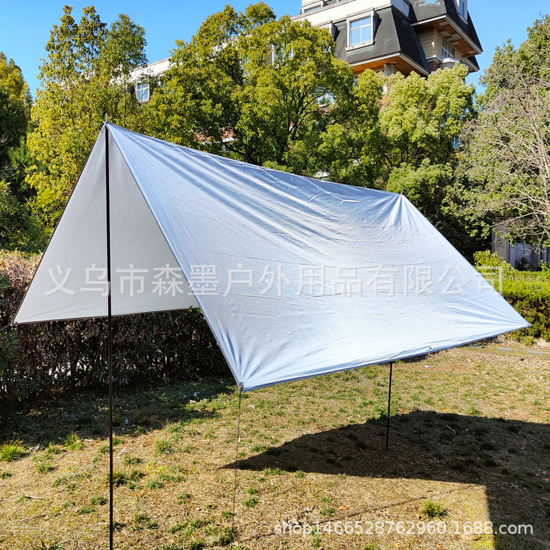 Outdoor Canopy Camping Camping Picnic Pergola Outdoor Multi-Person UV Protection Silver Pastebrushing Canopy Sunshade Tent