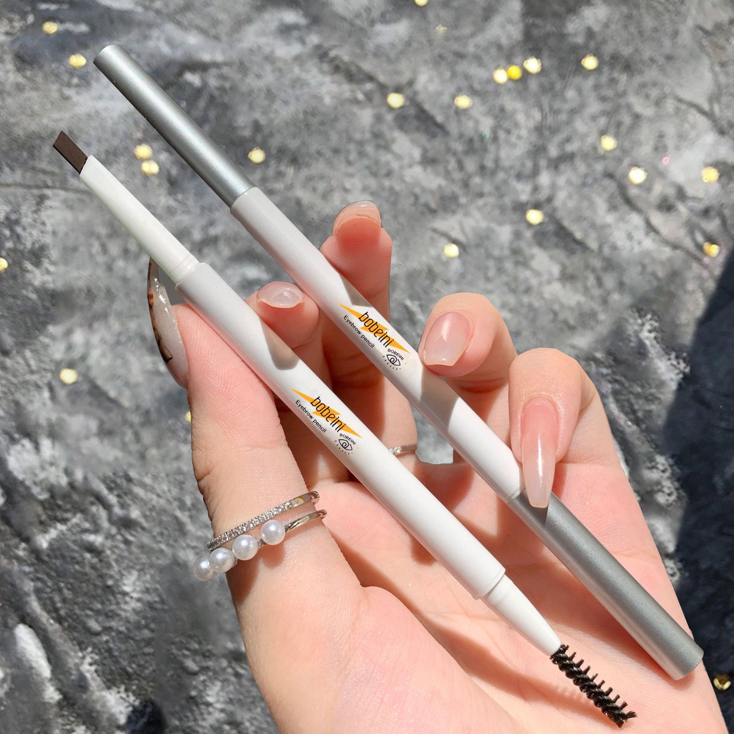 Li Jiaqi Net Red Double-Headed Eyebrow Pencil Waterproof Sweat-Proof Non-Fading Non-Decolorizing Thin Head Ultra-Fine Long-Lasting Female Novice Essential