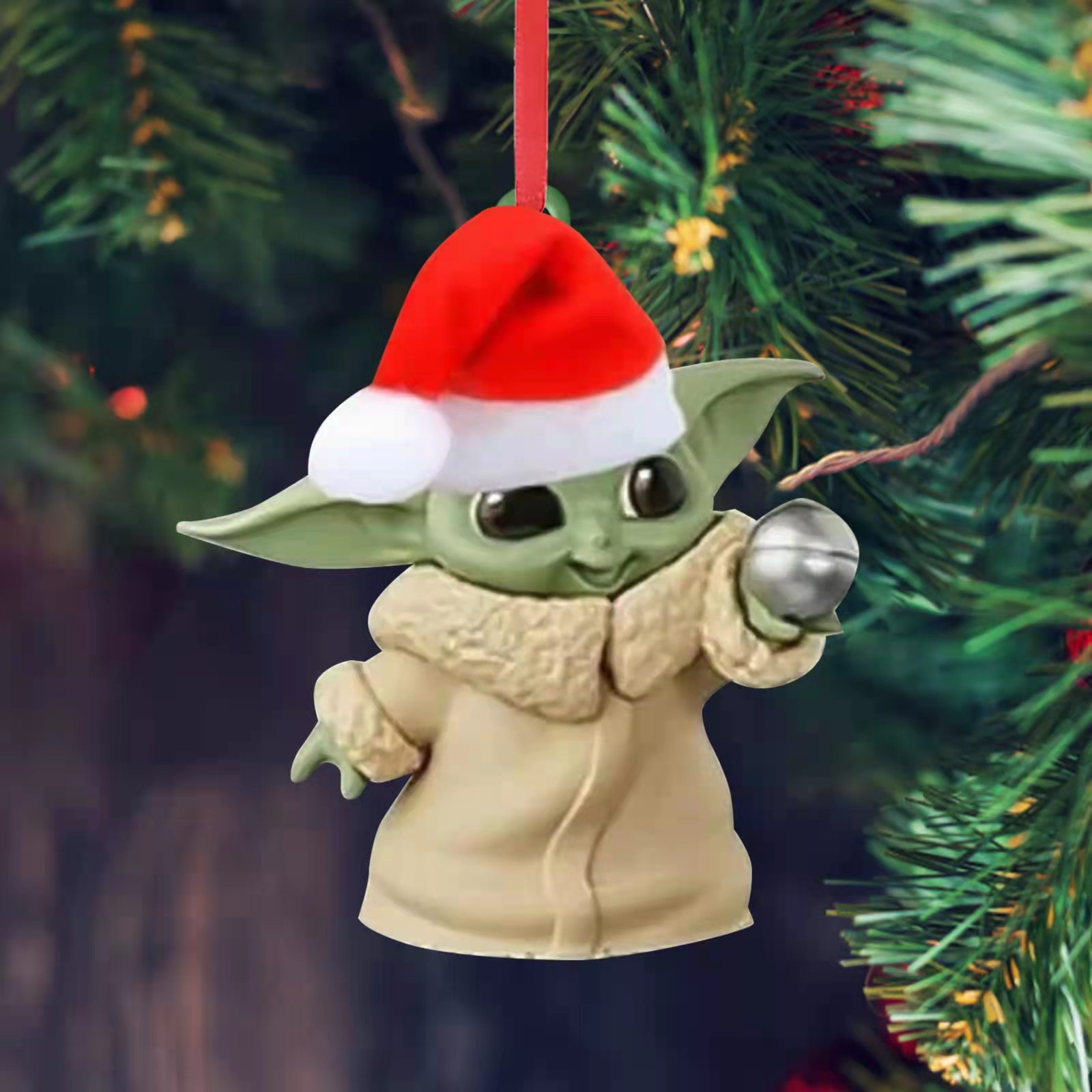 亚克力汽车挂饰 婴儿尤达宝宝动漫公仔圣诞挂件装饰