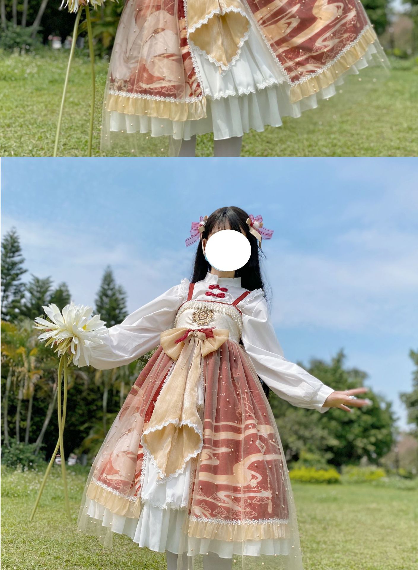 樱姬中华风lolita裙原创汉元素过年新年洛丽塔吊带裙古风国风lo裙