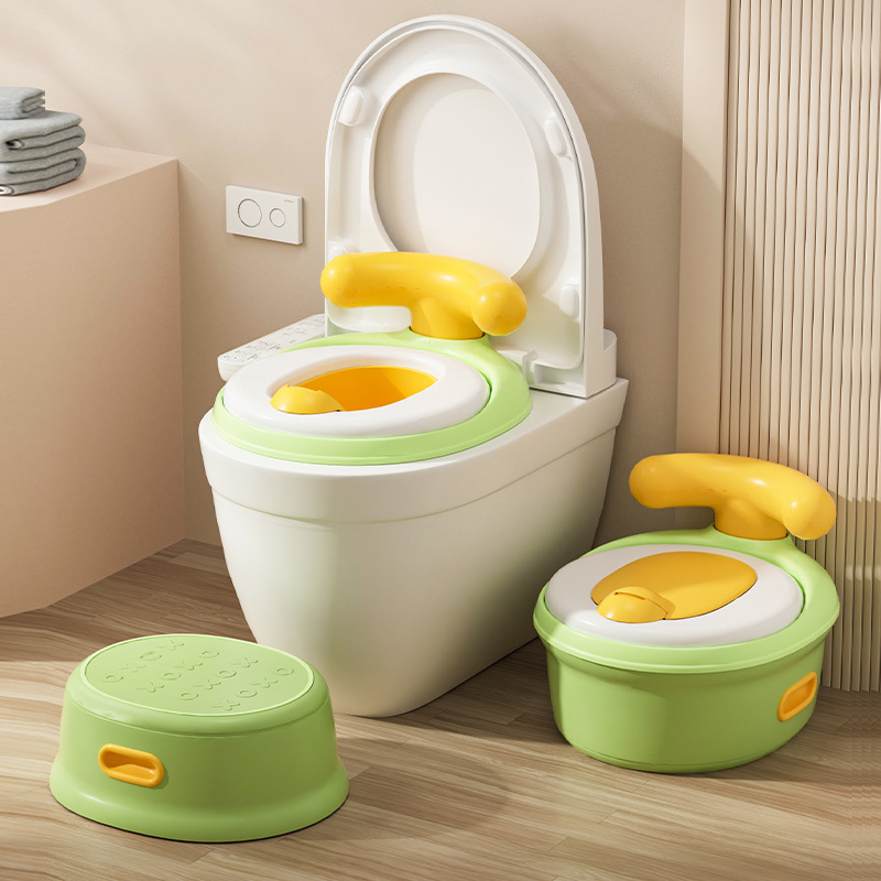 Multifunctional Three-in-One Children's Toilet Home Comfortable Toilet Toilet Seat Ottoman Children's Advanced Training Toilet