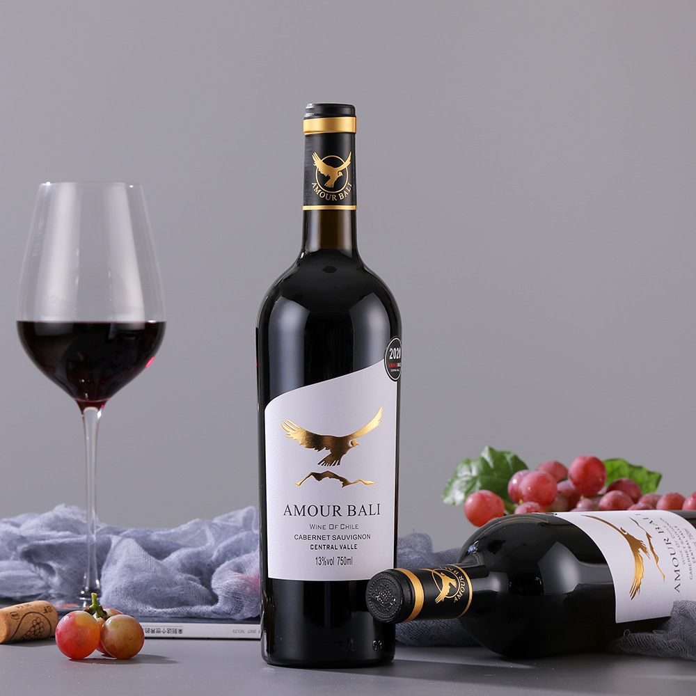 红酒原瓶进口 赤霞珠美乐干红葡萄酒水珍藏梅洛智利果香红酒代理