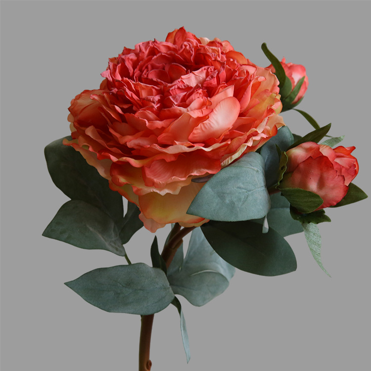 Big Peony Artificial Flower European Retro Romantic Living Room and Dining Table Decoration Decoration Fake Flower Photography Props Fake Flower