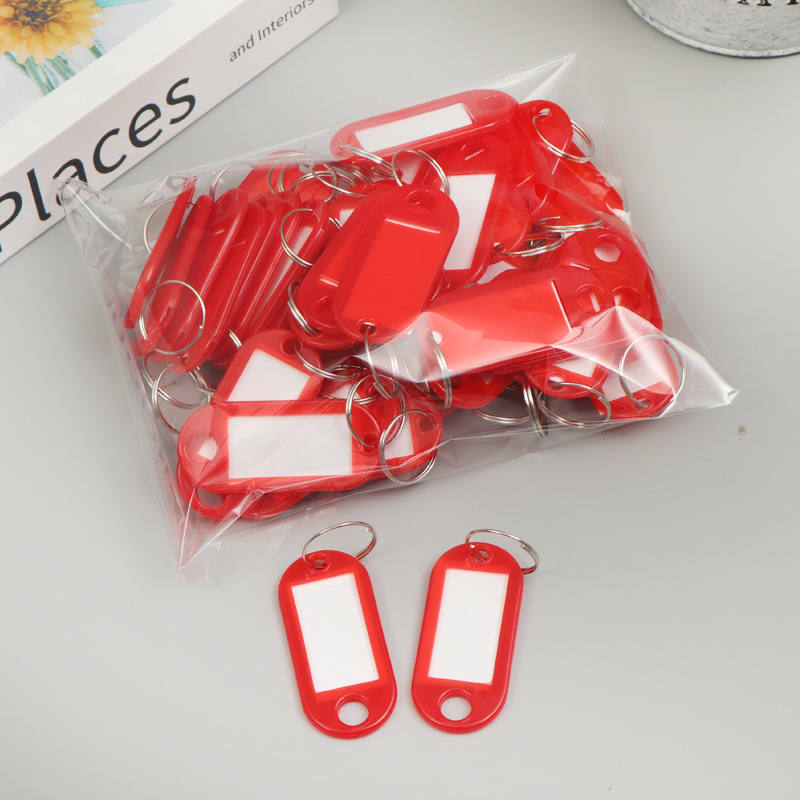 Amazon Hot Sale Plastic Pp Keychain Mark Luggage Tag Hotel Number Card for Classification Key Card