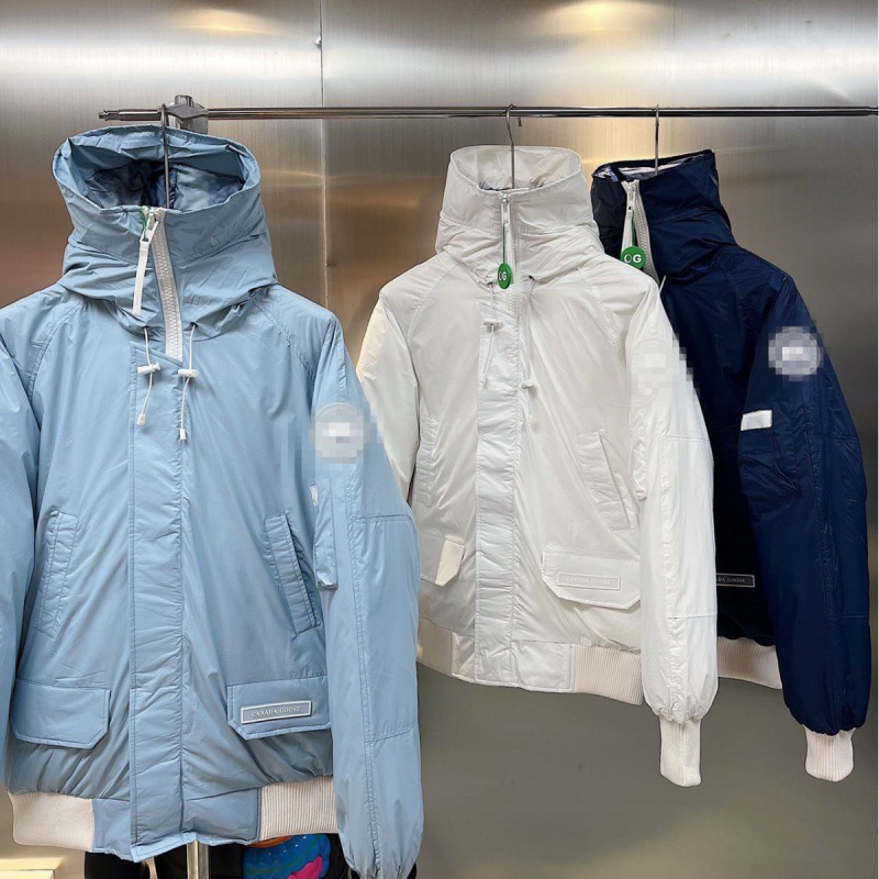 2023新款冬季大鹅羽绒服01款飞行员夹克冰川短款男女保暖羽绒服