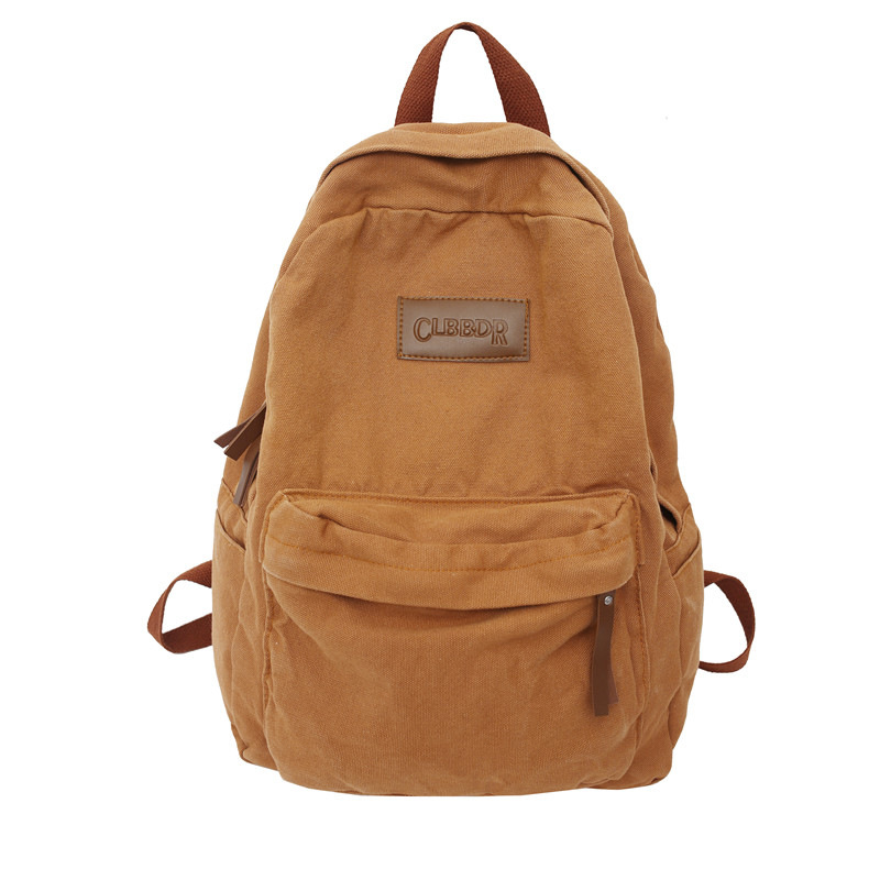 School Season Schoolbag for Women 2022 Autumn New Middle School Students Korean Style Retro Washed Canvas Backpack Men