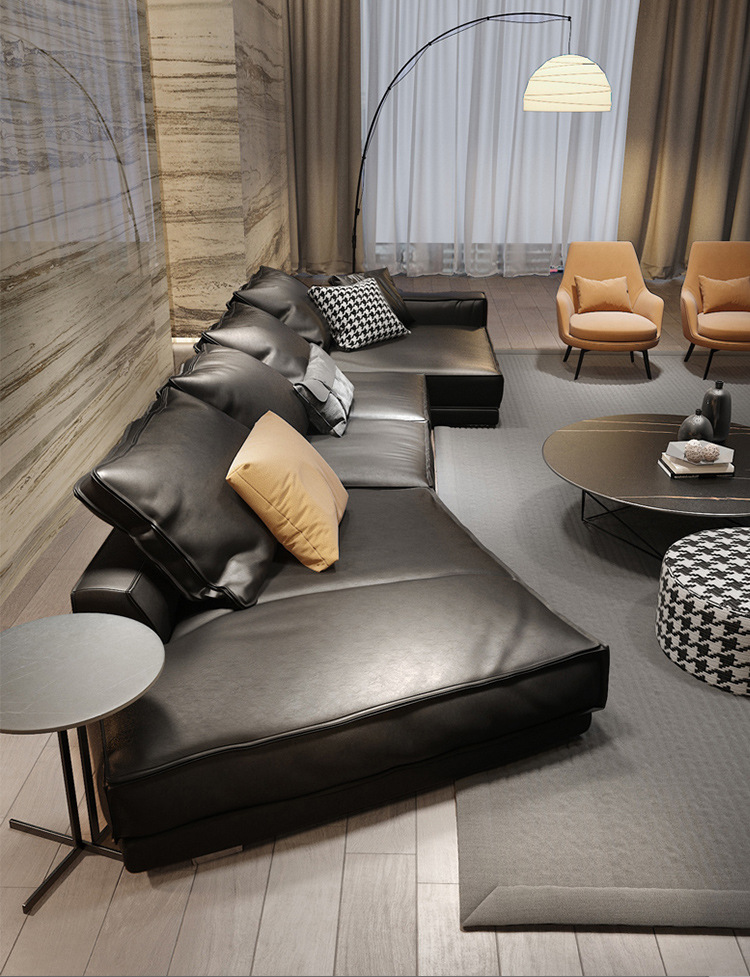 客厅异形创意科技布沙发 现代简约极简轻奢弧形贵妃转角布艺沙发