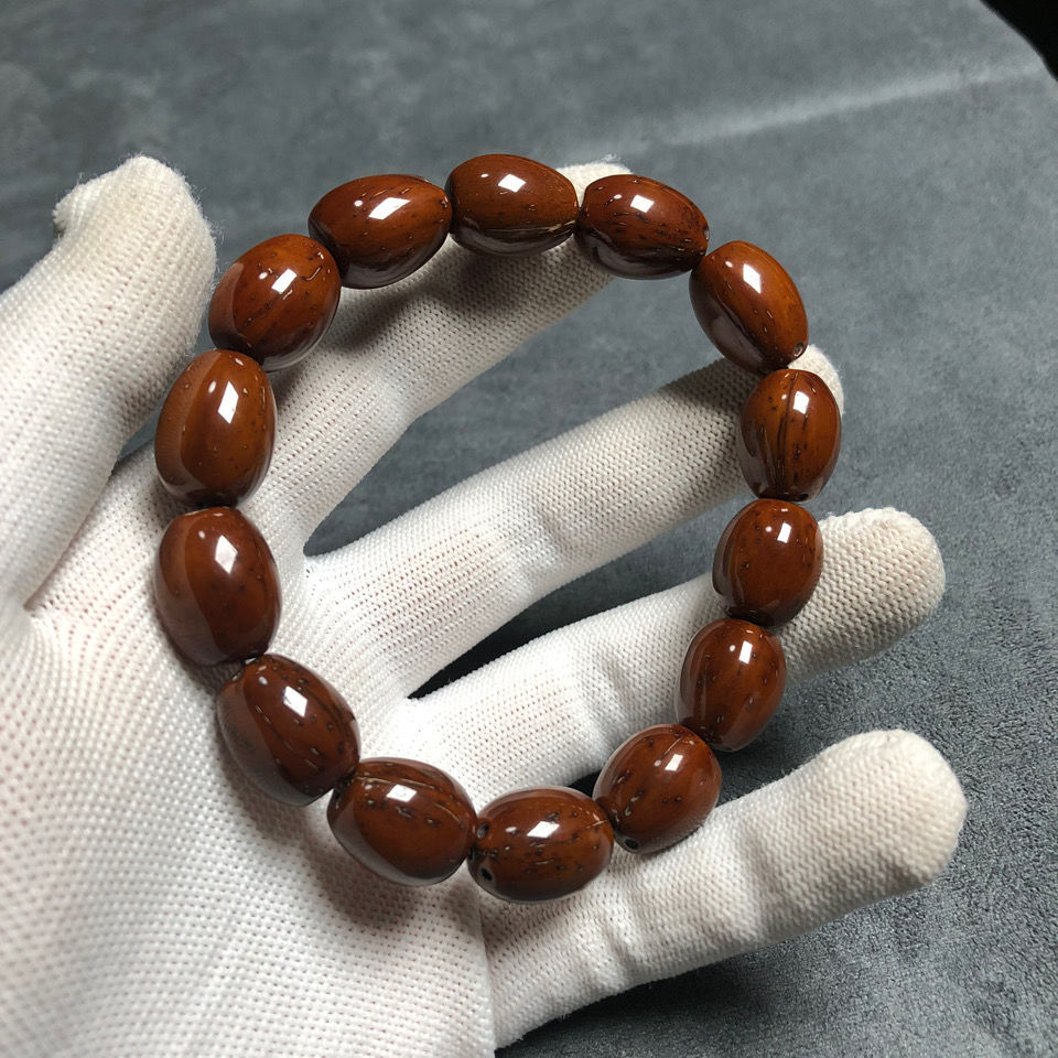 Factory Direct Sales Zi Jin Shu Jujube Old Barrel Beads Starry Black Golden Mouse Bracelet Crafts Bracelet Buddha Beads