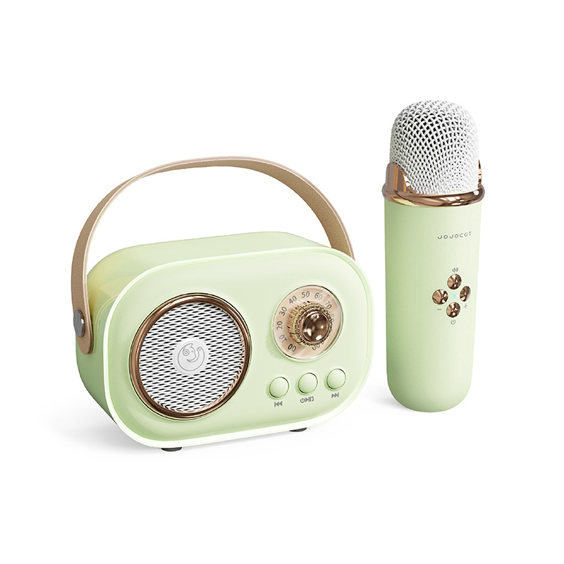 New Karaoke Bluetooth Speaker with Microphone Karaoke Portable Mini Hand Gift Children Small Speaker