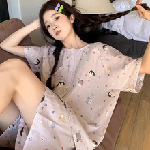 少女短袖睡衣学生可爱甜美夏季可外穿韩版高级感家居服夏天网红风