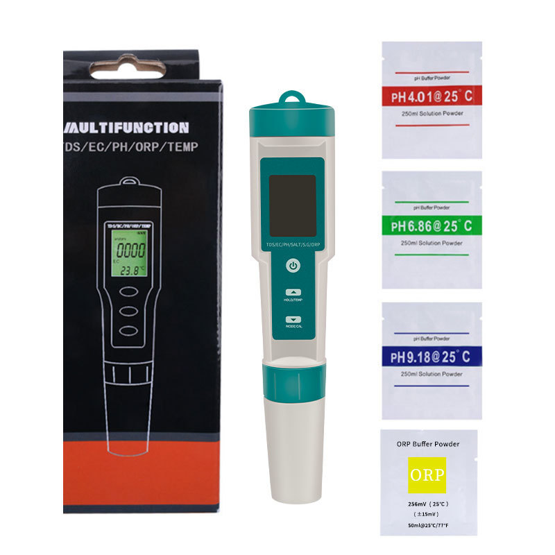 Seven-in-One Water Quality Test Pen C- 600 Portable Water Quality Test Pen Salinity Skin Analyzer PH Test Pen