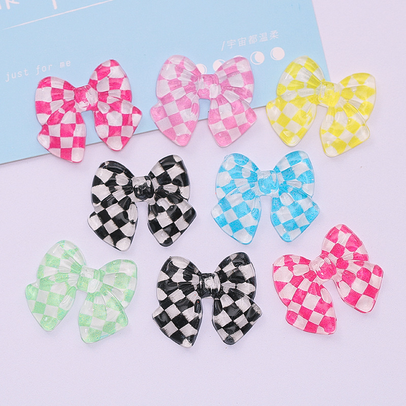 树脂diy配件手机壳diy配饰手工材料鞋扣批发亚克力马赛克蝴蝶结