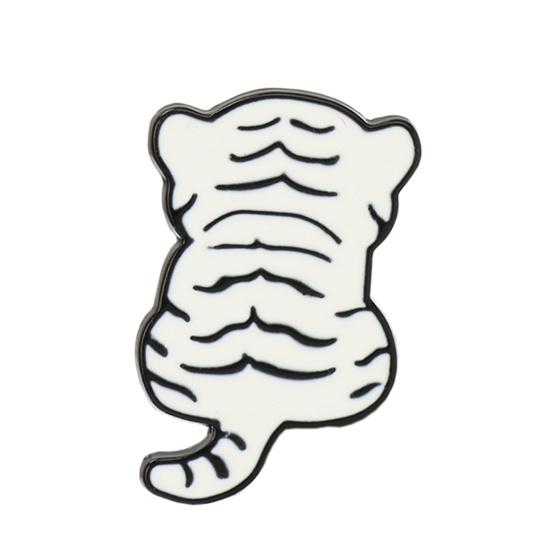 王的背影个性创意老虎徽章可爱日系情侣胸针男女别针包包装饰品