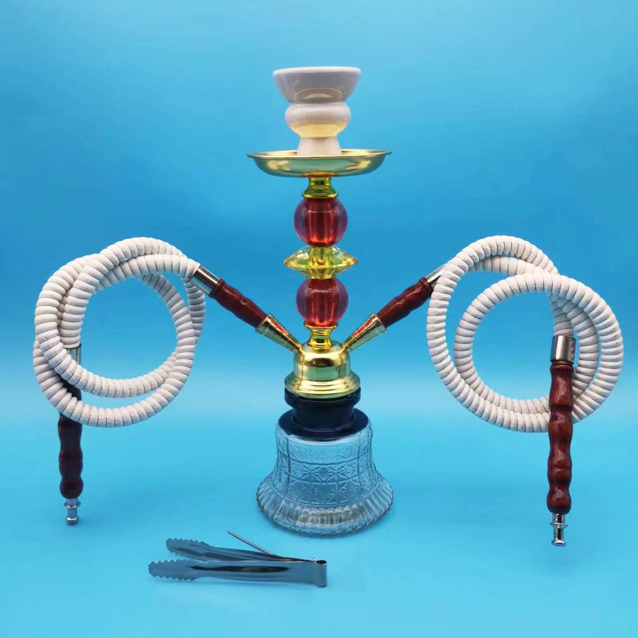阿拉伯水烟壶单双管小号玻璃瓶水烟壶套装hookah shisha软管配件