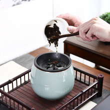 茶洗大号特大日式禅意家用黑陶瓷放洗茶杯的器皿茶盆建水水盂