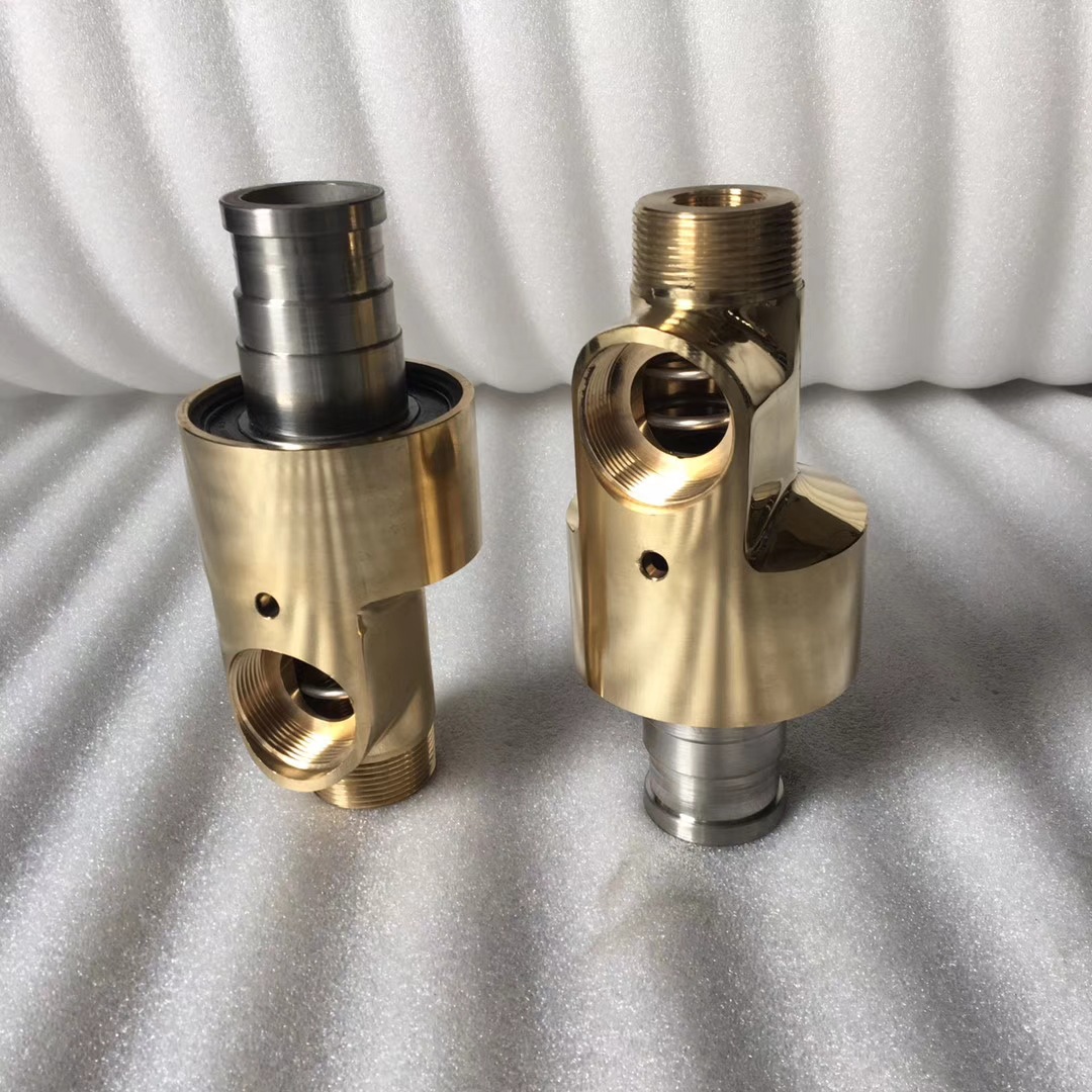 h型单向铜旋转接头快速接头通水正反牙3分4分6分1寸15寸