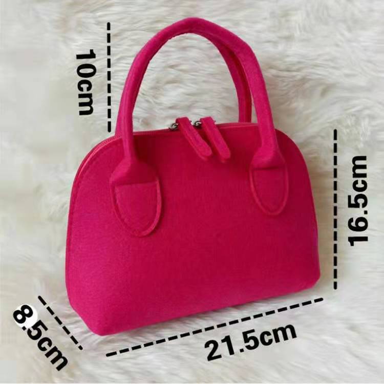 Felt Bag Women's Shoulder Messenger Bag Handbag Storage Bag Large Capacity Multifunctional Cosmetic Bag