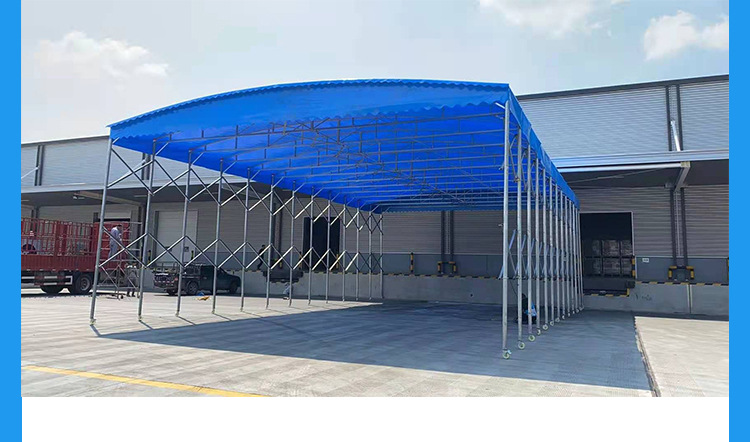 西安户外伸缩遮阳蓬折叠式物流仓库帐篷移动夜市防雨棚收缩遮阳蓬