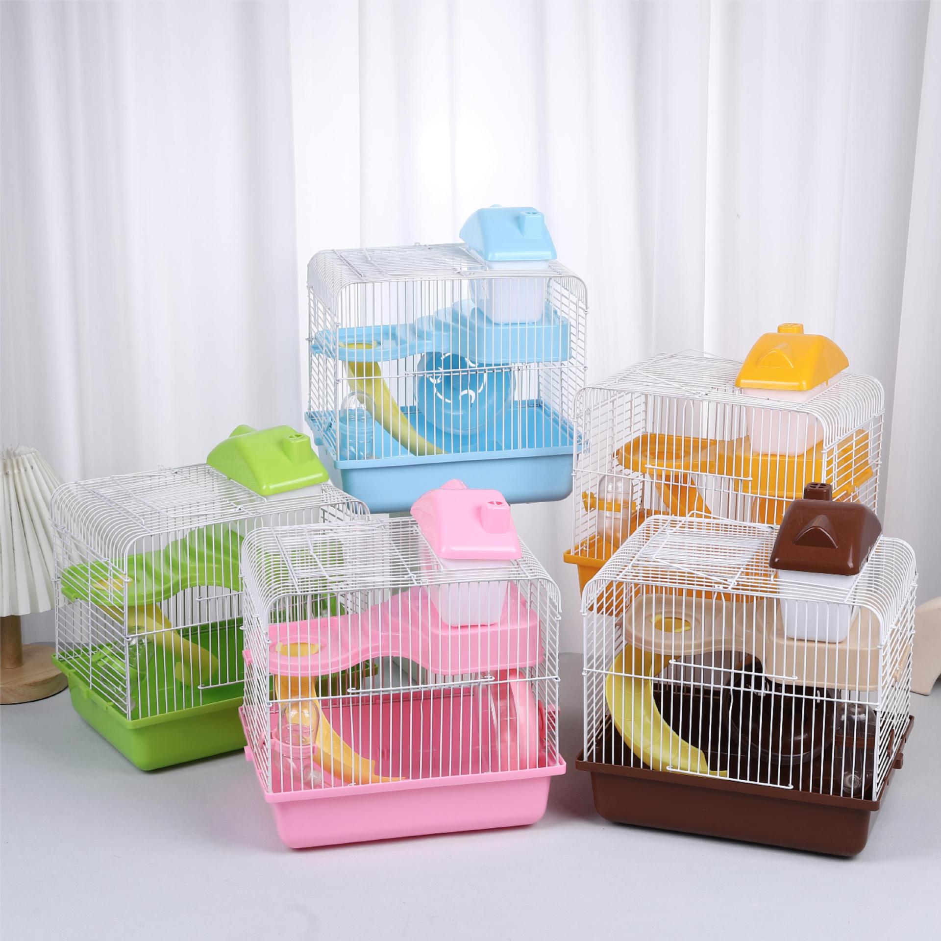 Small Pastoral Hamster Cage Castelet Hamster Supplies Double-Layer Anti-Escape Portable Outdoor Large Hamster Cage Factory Wholesale