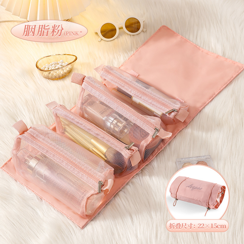 Lt Lazy Four-in-One Cosmetic Bag Ins Style Cosmetics Storage Bag Portable Liu Yifei Same Wash Bag Wholesale