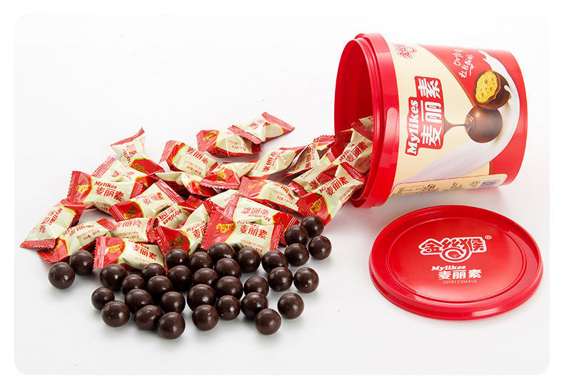 金丝猴麦丽素脆芯夹心巧克力豆袋装网红怀旧儿童糖果零食小吃批发