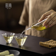 锤目纹创意绿茶引流碗透明玻璃带勺分茶器耐热日式公道杯茶海茶具