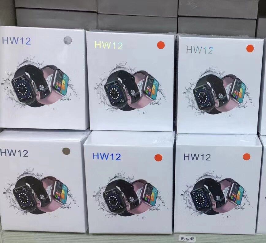 新款hw12智能手表旋转按钮1.63英寸分屏通话信息提醒心率血压计步