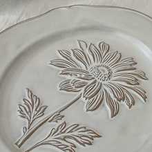 GD53外单 法式浮雕花朵复古做旧陶瓷餐盘子意面盘 西餐盘鱼盘碟子