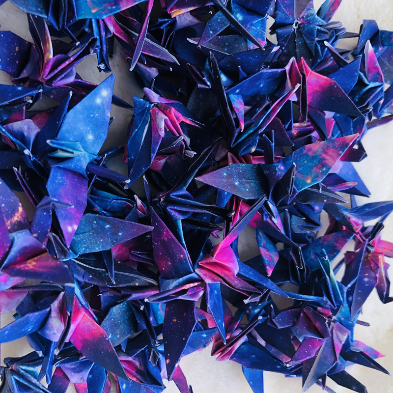 千纸鹤成品星空折纸复古节日婚庆七夕派对创意装饰手工折纸成品