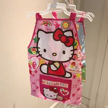 hello kitty宝宝罩衣绘画围兜儿童吃饭幼儿园围裙防水画画护衣