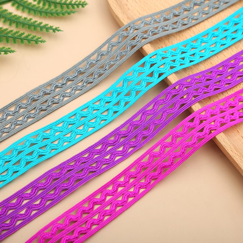 彩色蕾丝花边带包边带松紧带diy材料花边家纺服装辅料可定制批发