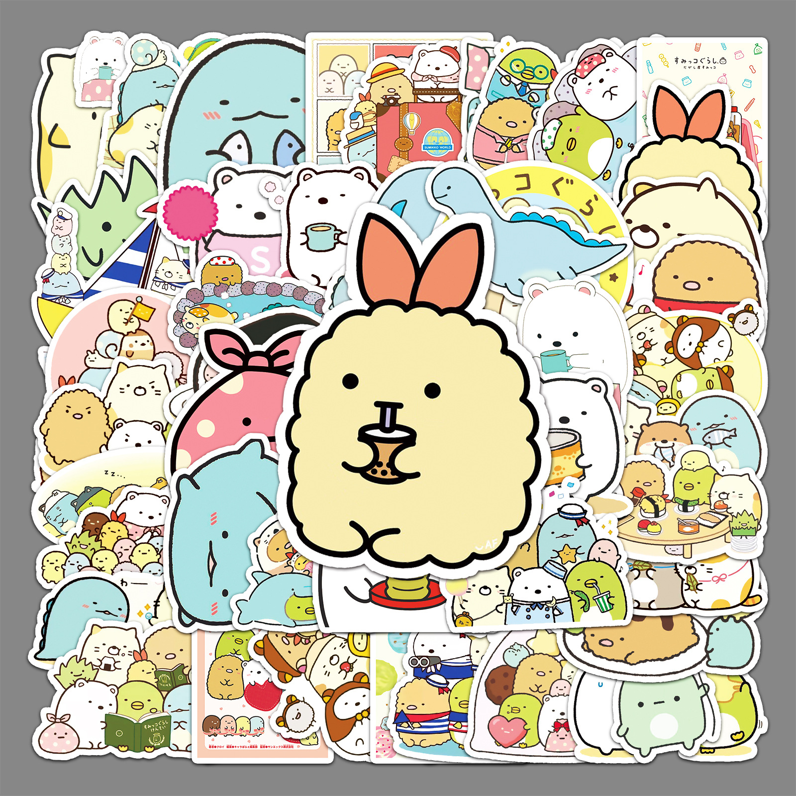 50张角落生物创意贴纸滑板车笔记本 电脑汽车摩托车装饰防水贴纸