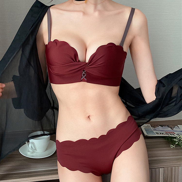 Girl Size Push up Adjustable Jasmine Underwear Women‘s Anti-Sagging Flat Chest Underwired Bra Suit