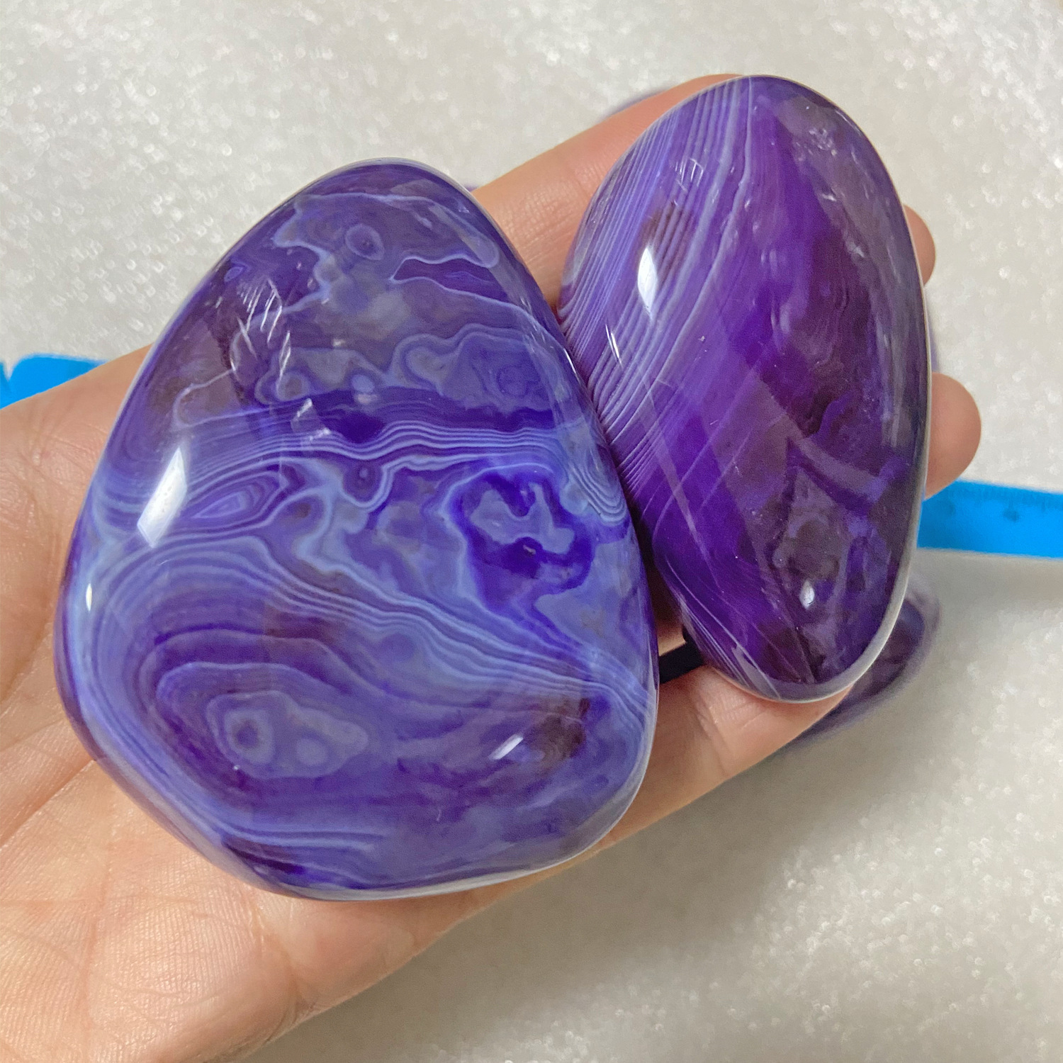 批发彩色紫缠丝玛瑙粒抛光磨圆玛瑙石3-6mm 6-9mm鱼缸花卉铺面