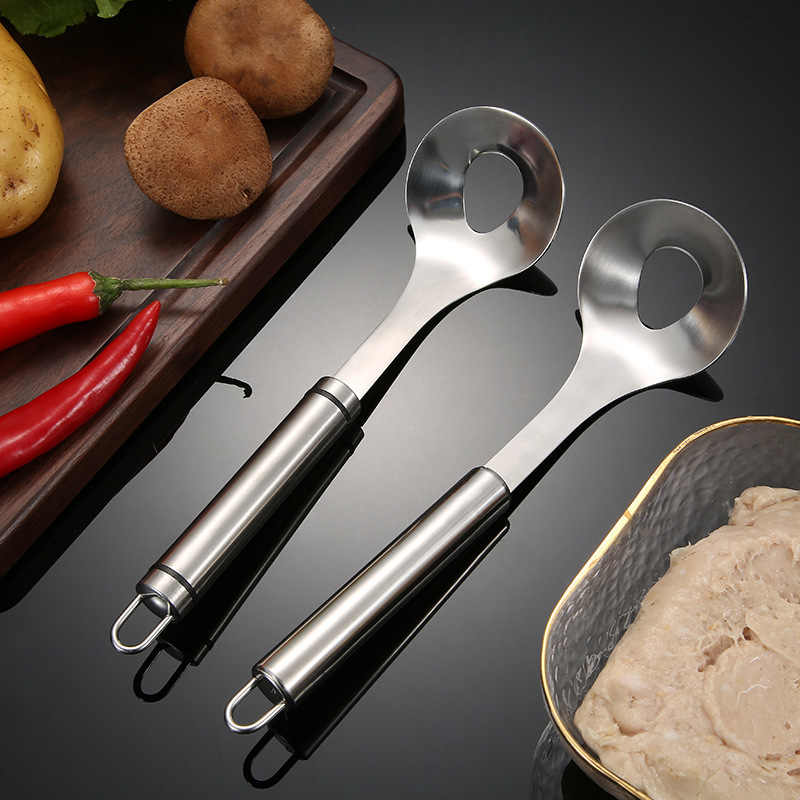 304 Stainless Steel Meatball Spoon Squeeze Meatball Fish Ball Spoon Kitchen Manual Ball Pressing Spoon Meatball Maker