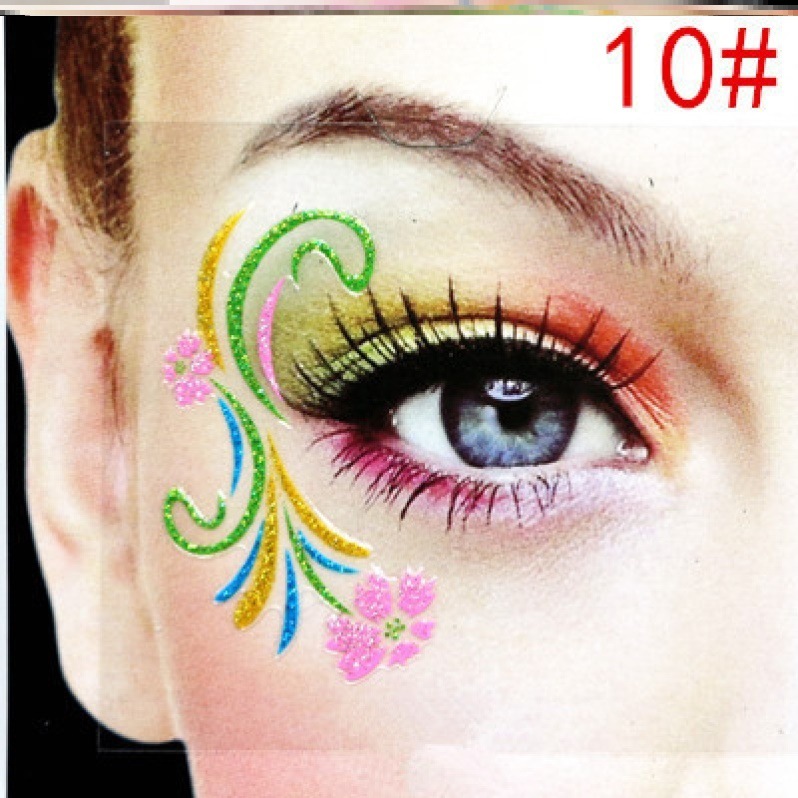 儿童舞台表演儿童汇演化妆贴脸饰品眼部贴花脸上贴纸眼妆贴眉心贴