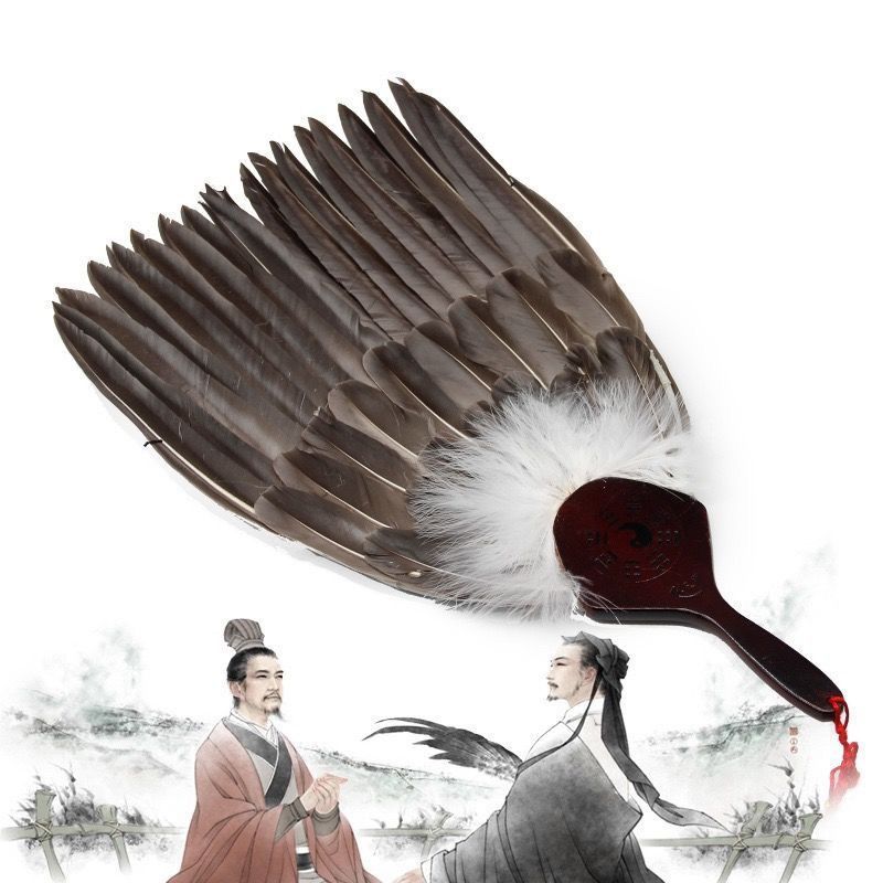 羽毛扇诸葛亮孔明扇 三层鹅毛扇子 适合老人的礼物夏天实用送爷爷
