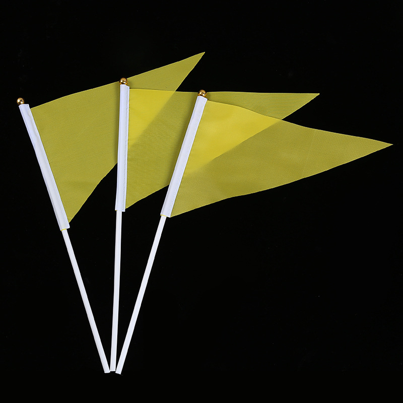 厂家定制导游旗手摇旗手挥旗8号手摇三角广告旗可定制logo