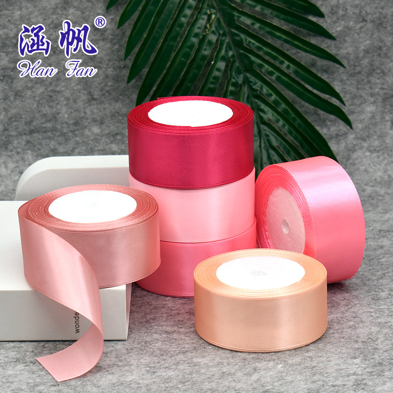 hanfan in stock 4cm ribbon satin ribbon ribbon handmade rose ribbon flower strap gift ribbon flower special offer