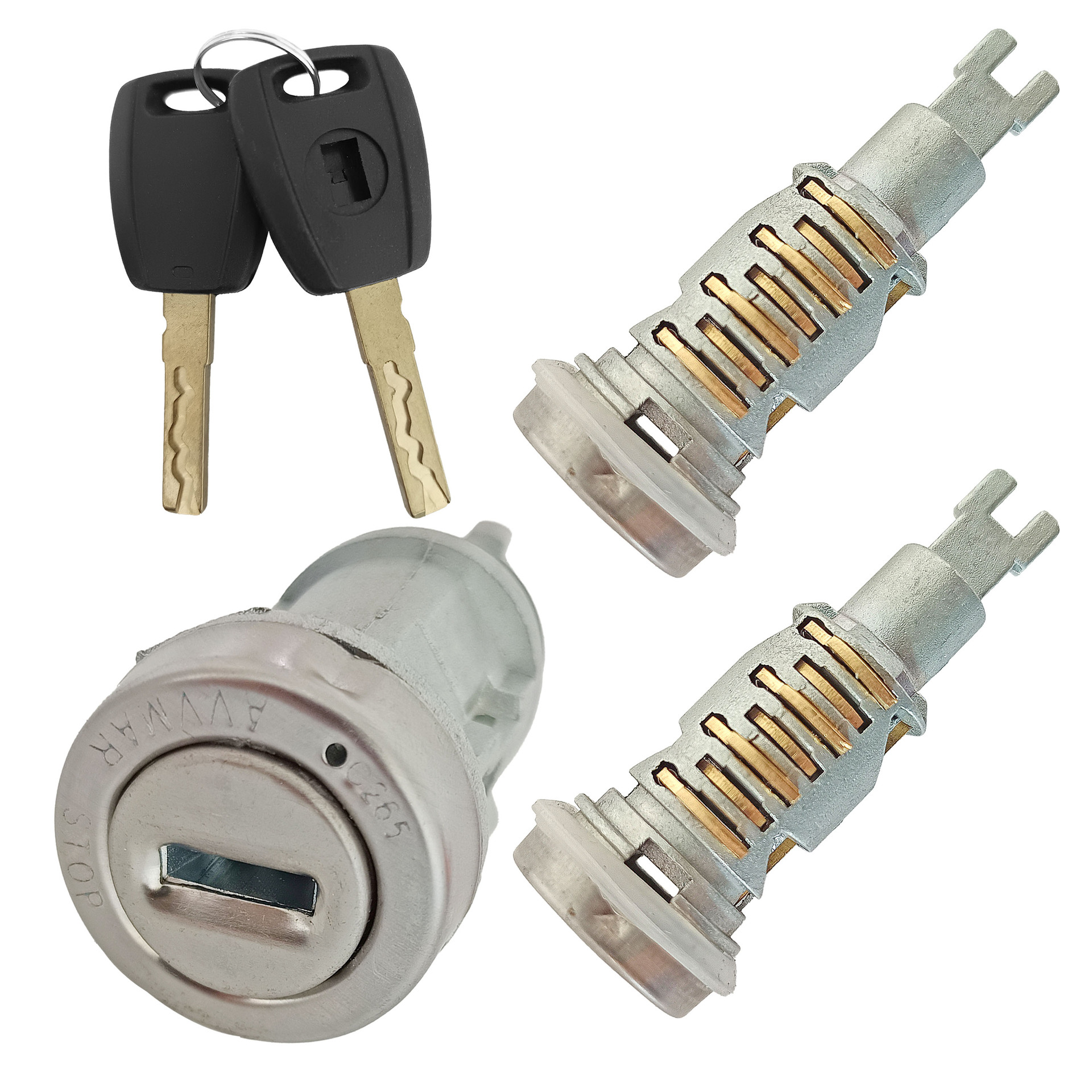 适用于菲亚特全车锁 双把钥匙 长点火锁 长门锁芯 汽车零配件