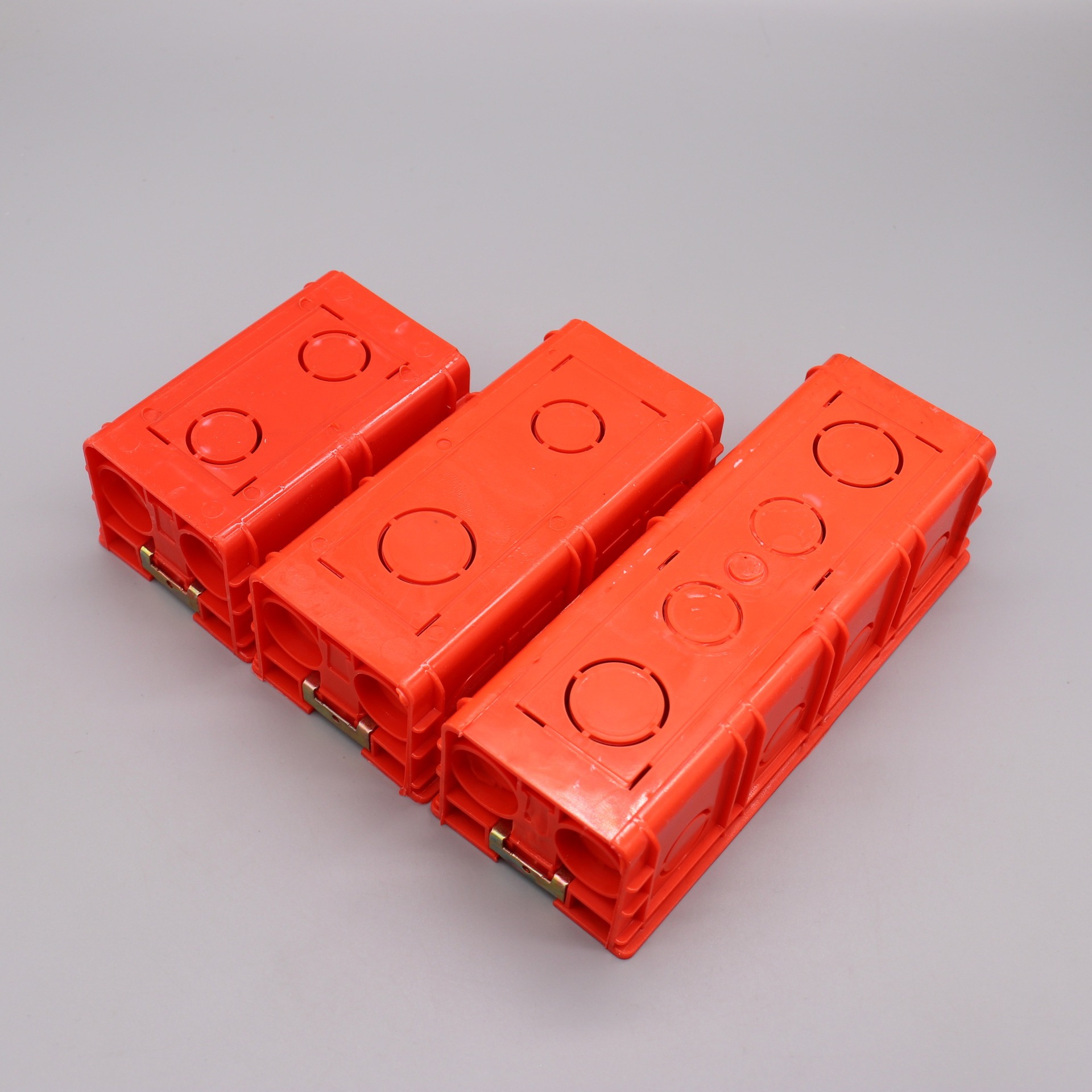 全新料红色阻燃118型墙壁开关插座pvc暗装底盒 118型线盒