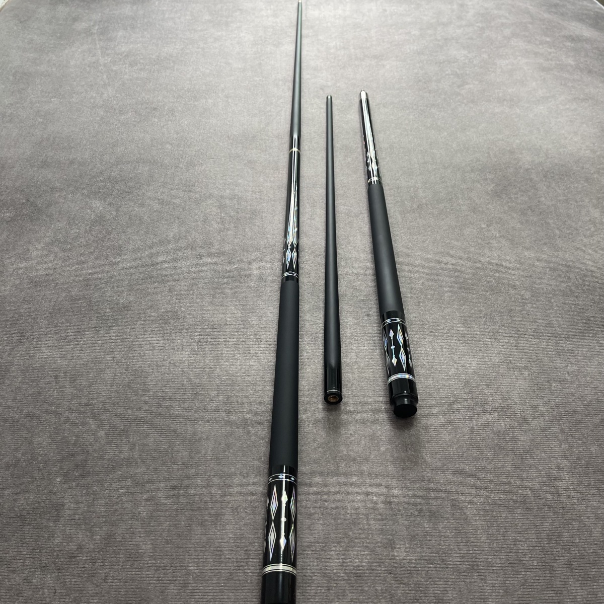 台球杆黑科技碳纤维桌球杆斯诺克小大头中式黑八8美式九9球杆入门