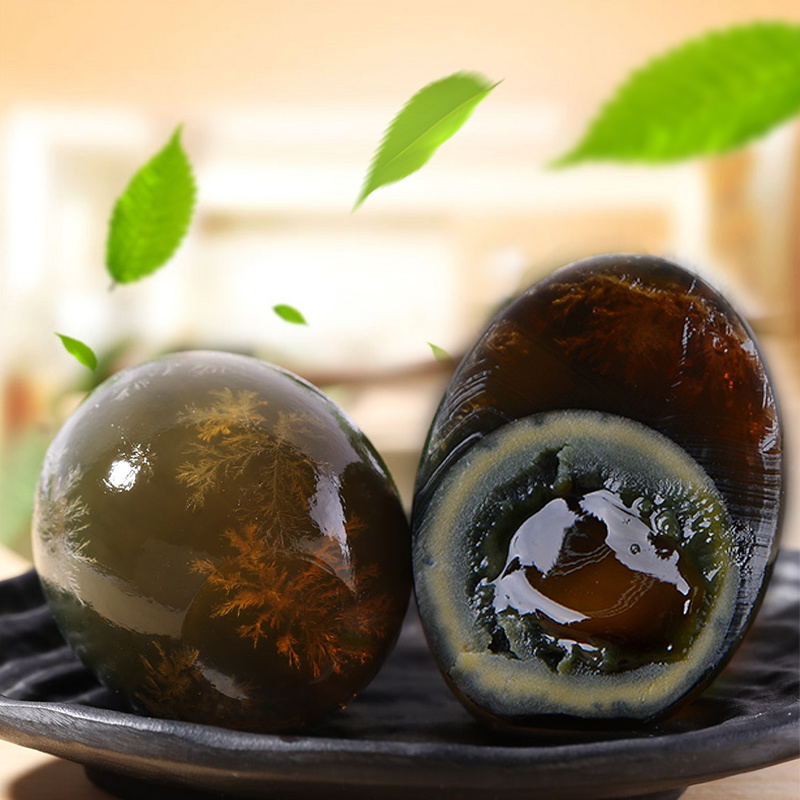鄱阳湖松花蛋鸭皮蛋无铅工艺10枚600g溏心传统工艺特产整箱批发20