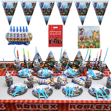 现货 跨境Roblox 游戏派对装饰用品 虚拟世界纸盘纸杯纸帽用品厂