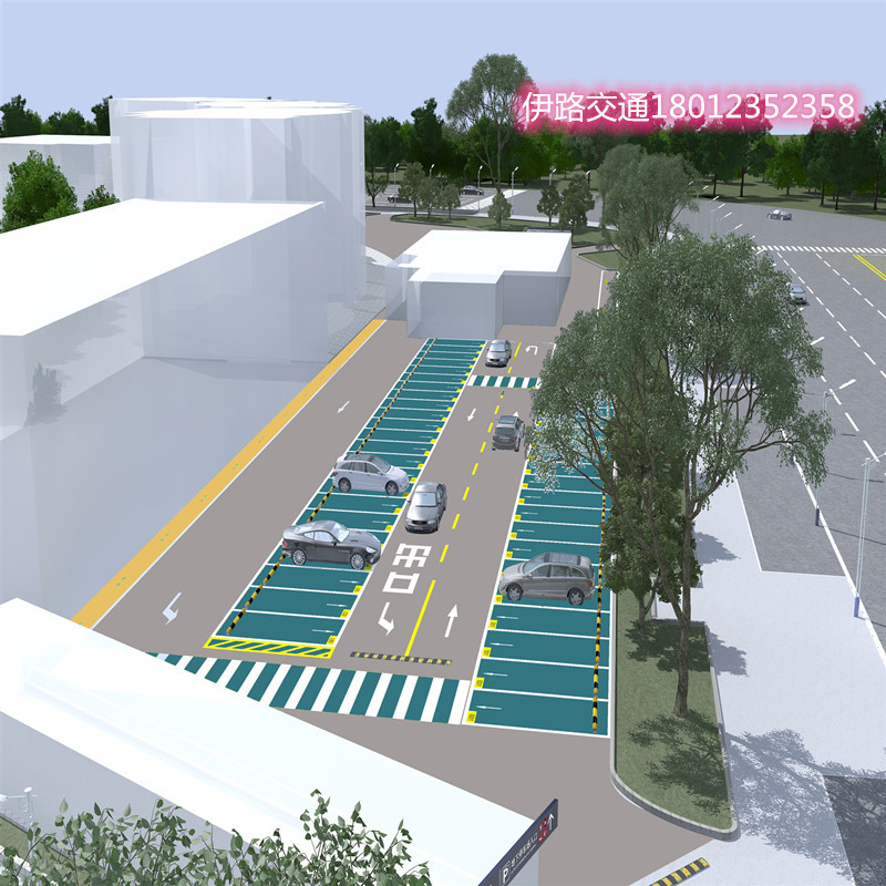 无锡厂区道路划线 工厂6s落地细化 厂区人车分流 设计效果图