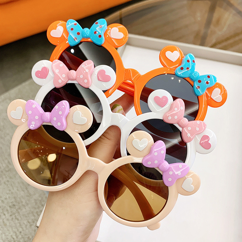 2022 New Children's Bow Sunglasses Fashion Cartoon Dress up Glasses Sunglasses UV Protection Sunglasses