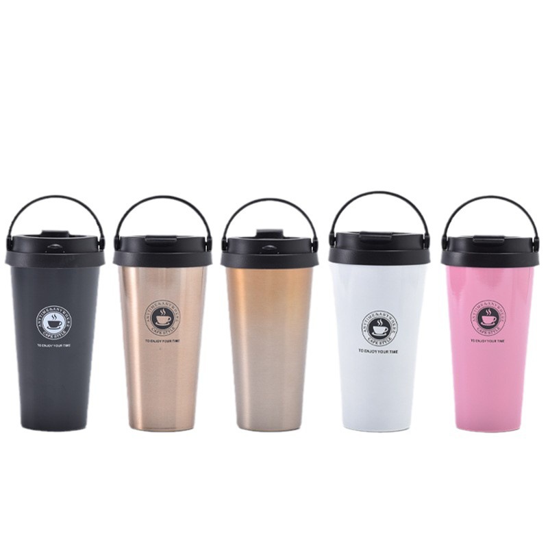 American Stainless Steel Coffee Cup Double-Layer Portable Stainless Steel Thermos Cup Car Portable Vacuum Car Cup Wholesale