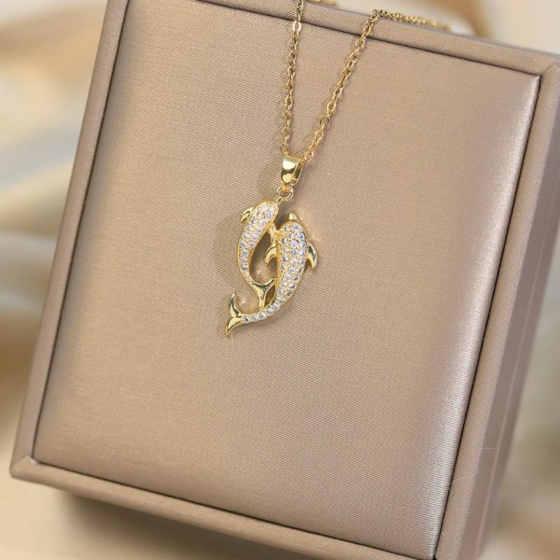 2023火爆新款纯银项链不掉色余生有你双鱼项链女轻奢百搭锁骨链